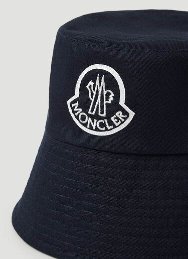 Moncler 徽标刺绣渔夫帽 深蓝色 mon0252025
