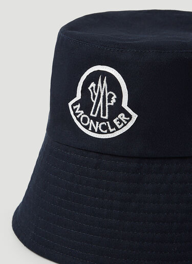 Moncler ロゴ刺繍バケットハット ダークブルー mon0252025