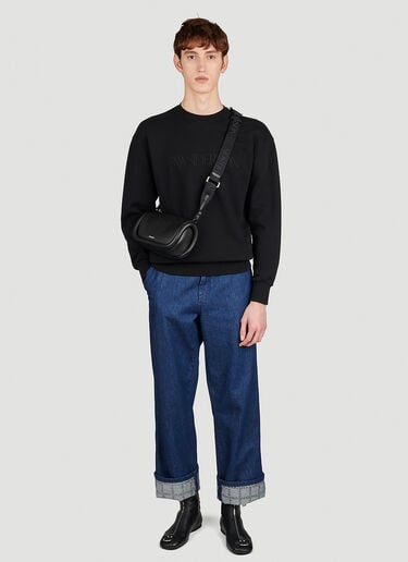 Logo Embroidery Sweatshirt JW Anderson Logo Embroidery Sweatshirt Black jwa0154005