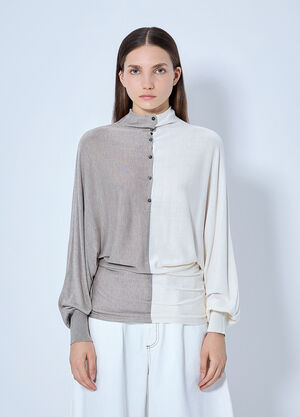 Jacquemus Le Losange Knit Polo Beige jac0266014