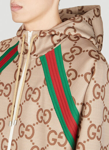 Gucci GG Web Hooded Sweatshirt Beige guc0152004