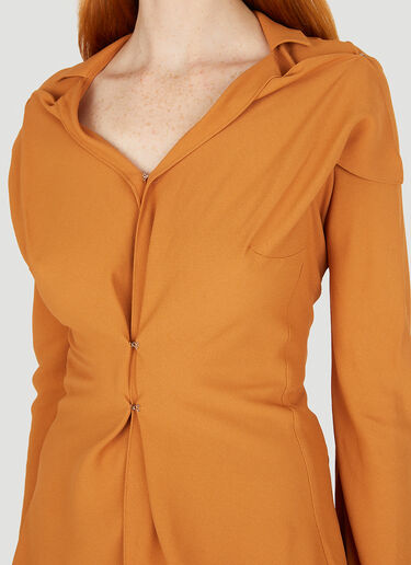 Kiko Kostadinov Geo Drape Top Orange kko0250007