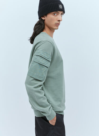 Compass Patch Sweatshirt Stone Island Compass Patch Sweatshirt Green sto0154055