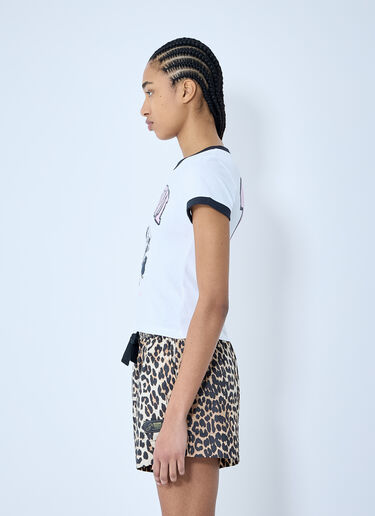 GANNI Witch And Logo Print T-Shirt White gan0260002