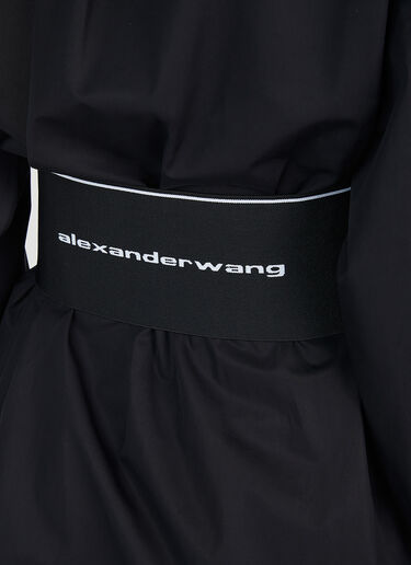 Alexander Wang 로고 웨이스트밴드 셔츠 드레스 블랙 awg0252005