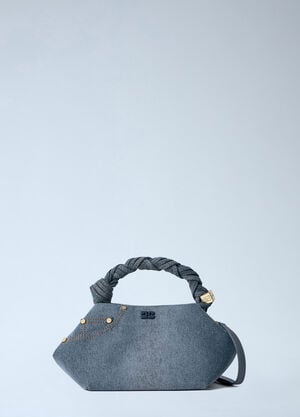 GANNI Bou Small Denim Handbag Blue gan0263045