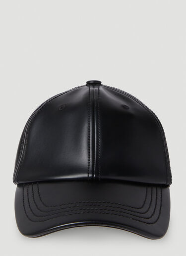 Acne Studios Faux Leather Baseball Cap Black acn0152038