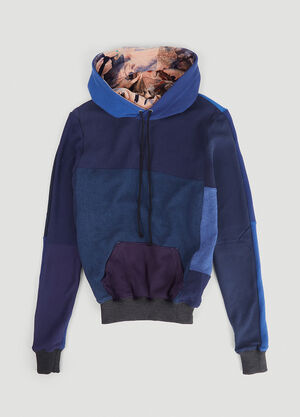 DRx FARMAxY FOR LN-CC Monochromatic Deconstructed Panelling Hooded Sweatshirt Black drx0347011