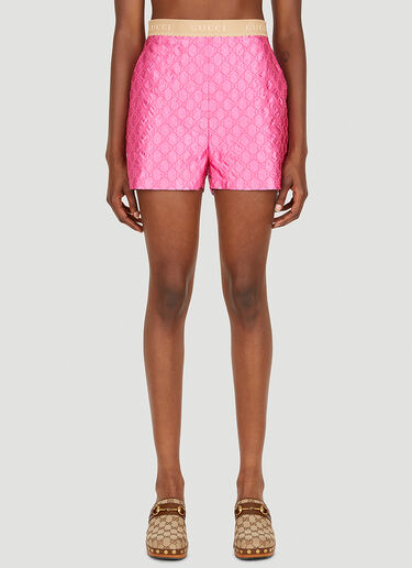 Gucci GG Embroidered Shorts Pink guc0250047