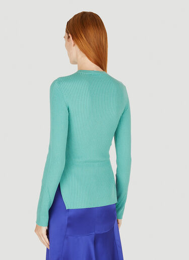 Stella McCartney Ribbed Crewneck Sweater Light Blue stm0250002