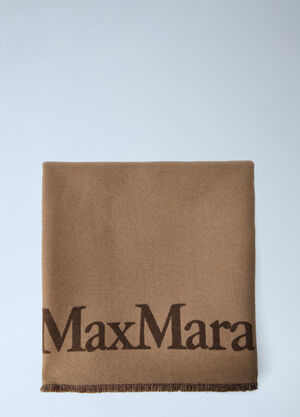 Max Mara Woven Logo Scarf Camel max0266068