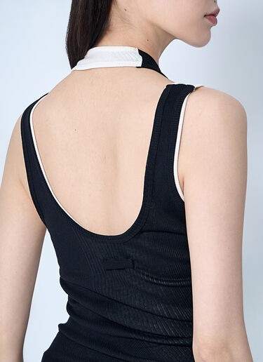 Jean Paul Gaultier 扭纹双层背心  黑色 jpg0260010