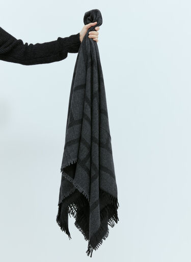 TOTEME Monogram Wool Cashmere Scarf Grey tot0254024