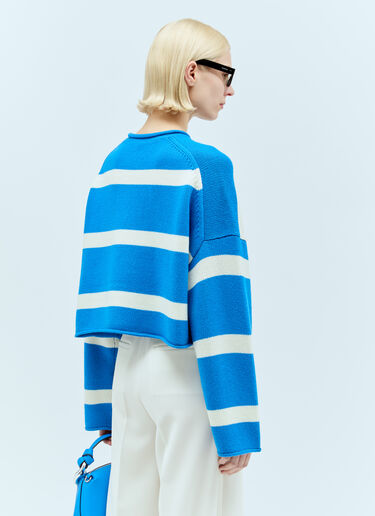 JW Anderson Cropped Anchor Sweater Blue jwa0255012