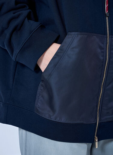 Miu Miu Zip Up Hoodie Blue miu0264220