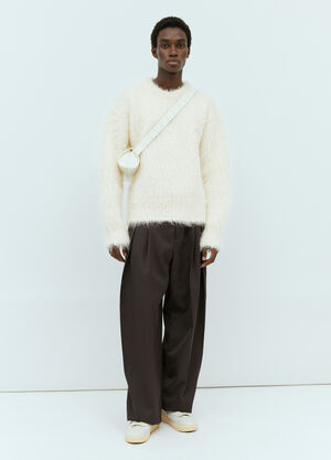 Jil Sander Mohair Blend Sweater White jil0154002