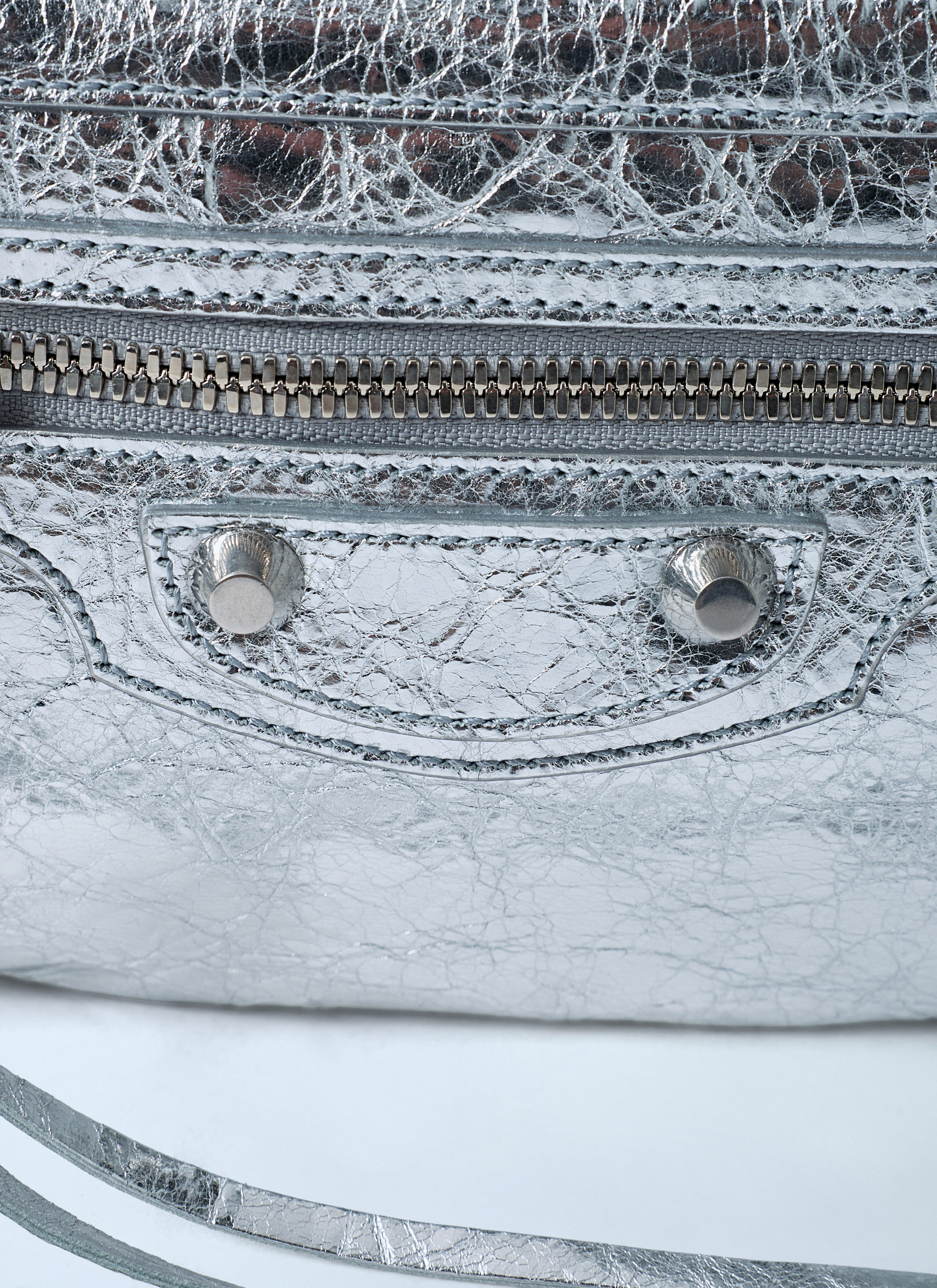 Balenciaga Women's' Le City Pouch Shoulder Bag in Silver | LN-CC®