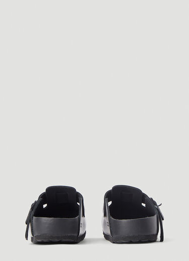 Rick Owens X Birkenstock Boston Slip Ons Black rob0144003