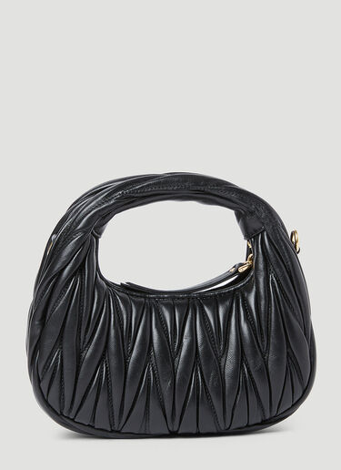 Miu Miu Mini Wander Hobo Bag Black miu0254059