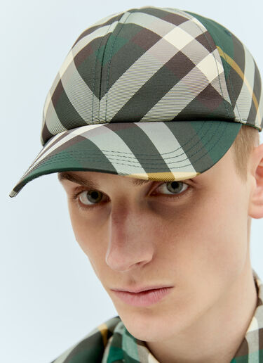 Burberry Check Baseball Cap Black bur0355008