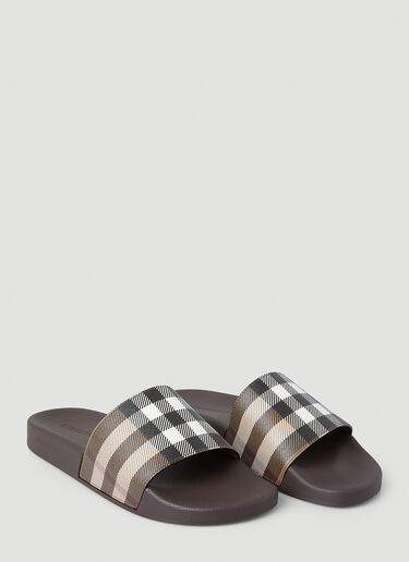 Burberry Vintage Check Furley Slides Brown bur0147059