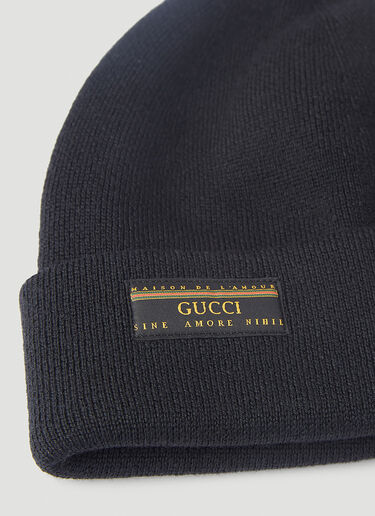 Gucci Vintage Logo Beanie Hat Black guc0141130