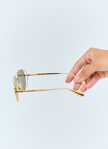 Bottega Veneta Classic Aviator Sunglasses Gold bos0257004