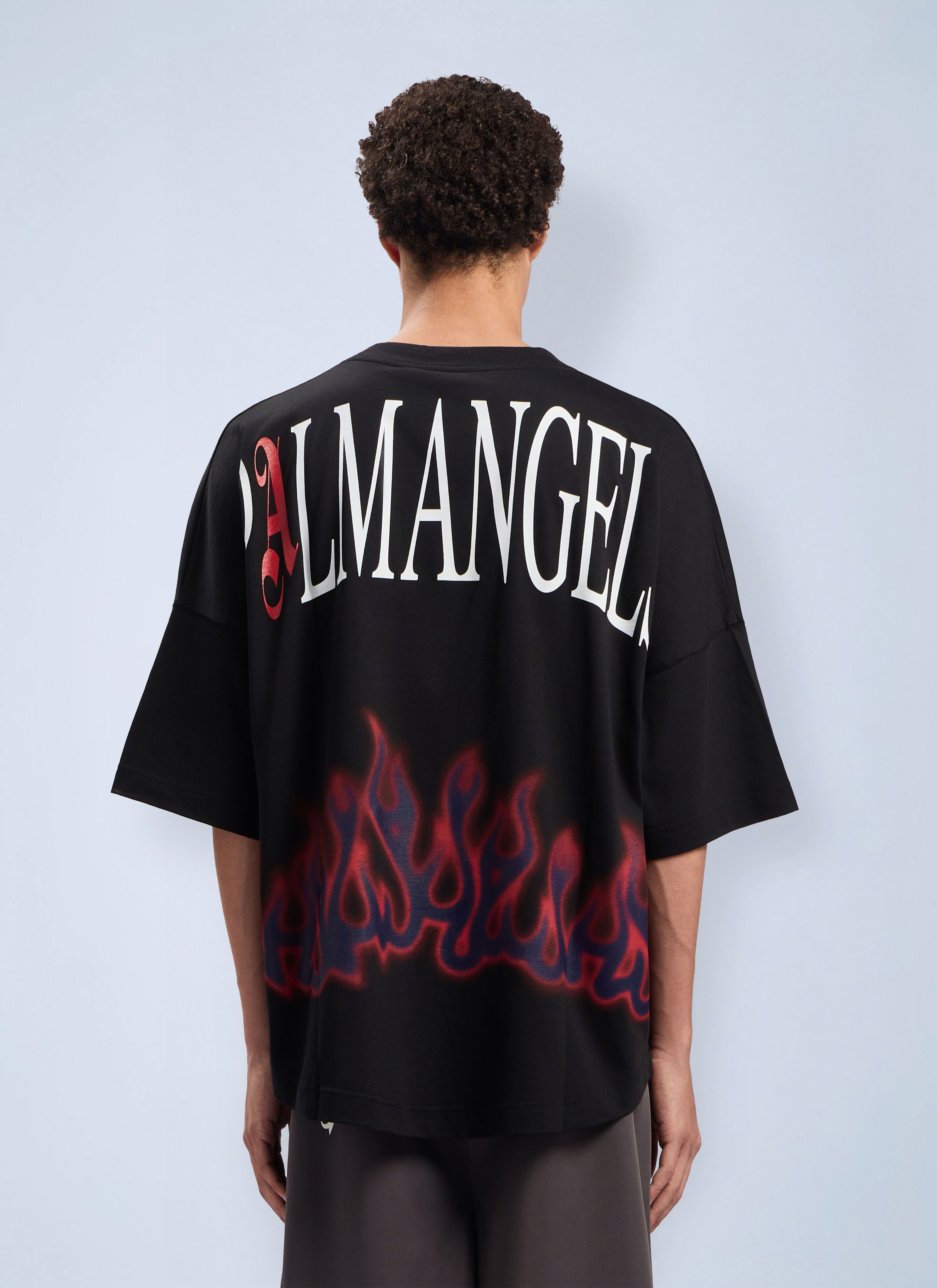 ✨美品✨Palm Angels ファイヤー 半袖Tシャツ 黒　M mr280 Palm Angels Men's' Flames Over T-Shirt in Black | LN-CC®