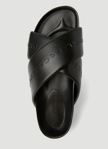 Stella McCartney Logo Slides Black stm0251016