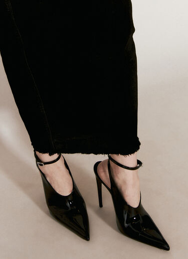 Rick Owens Denim Midi Skirt Black ric0256004