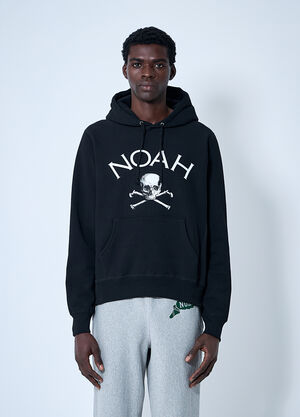 Noah Logo Motif Hooded Sweatshirt Black noa0160017