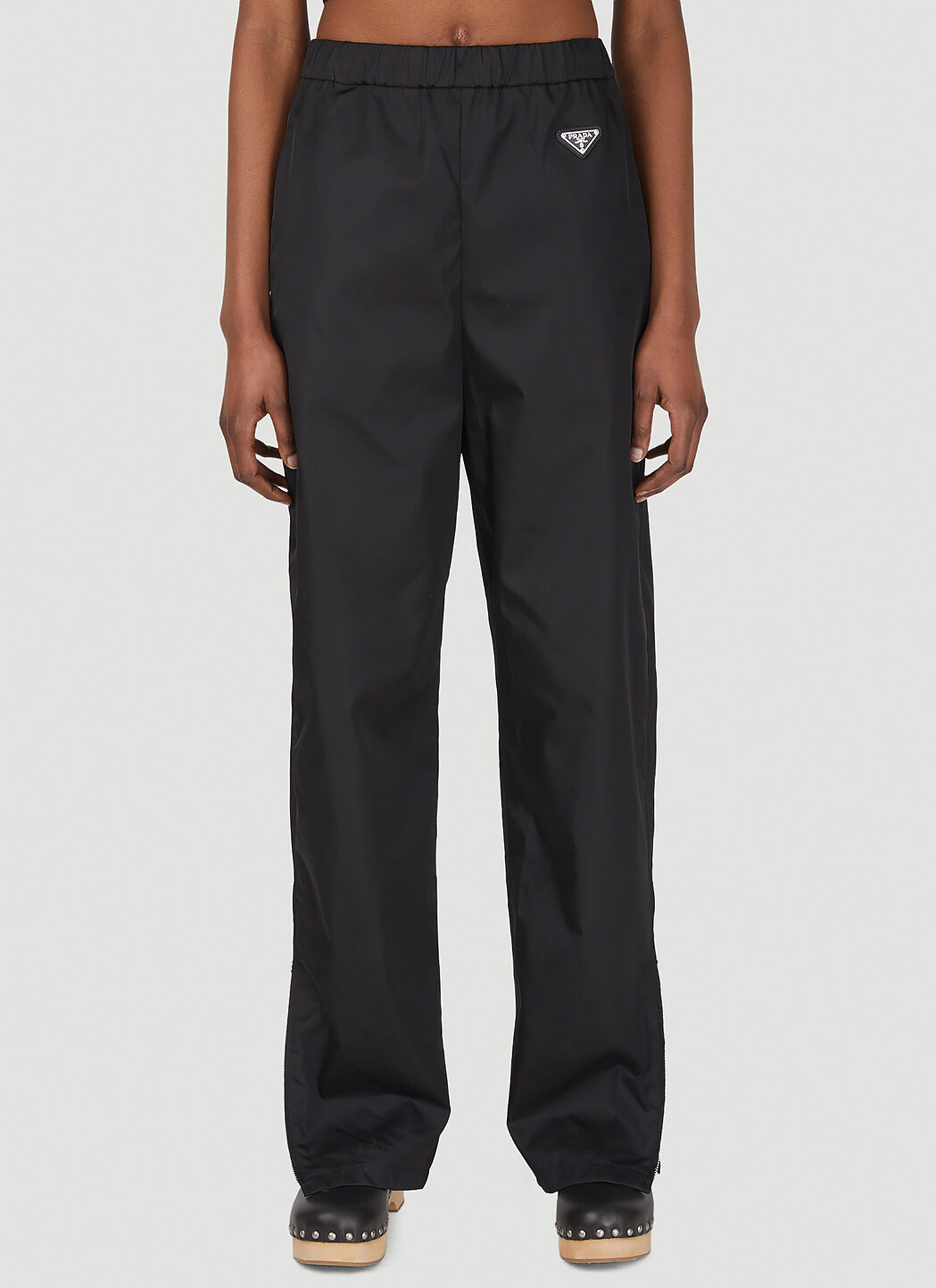 Prada nylon gabardine track pants 2025