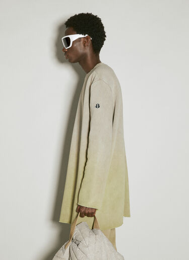 Subhuman Long Sweatshirt Moncler + Rick Owens Subhuman Long Sweatshirt Beige mcs0355011