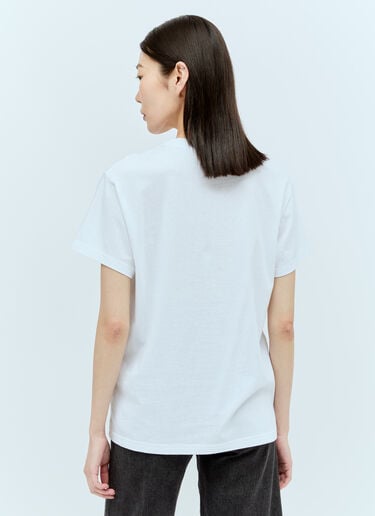 Chloé 로고 자수 티셔츠  화이트 chl0256002