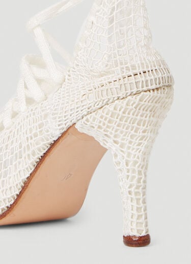 Isa Boulder Crochet Heels White isa0251014