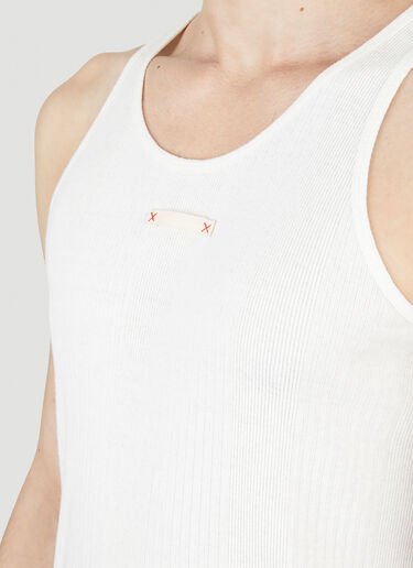 Maison Margiela Chest Patch Tank Top White mla0151016