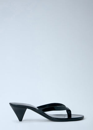 JUDE Rooty Leather Thong Sandals Black jud0265008