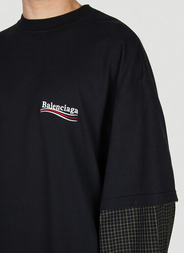 Balenciaga Layered T-Shirt Black bal0152037