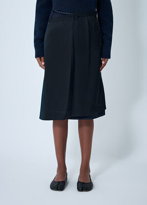 Maison Margiela Contrast Panel Midi Skirt Blue mla0261010