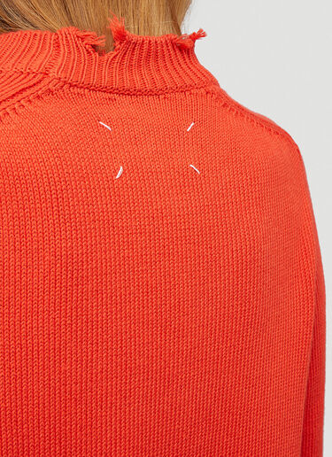 Maison Margiela Destroy Sweater Orange mla0243011