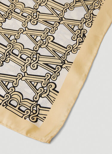 Max Mara Logo Print Scarf Yellow max0252080