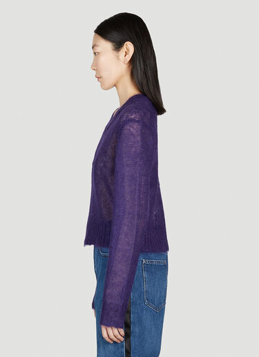 Cropped V-Neck Jumper Acne Studios Cropped V-Neck Jumper Purple acn0252019