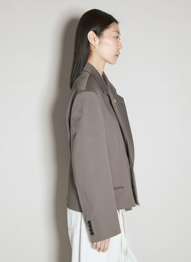 MM6 Maison Margiela 毛边西装外套 灰色 mmm0255002