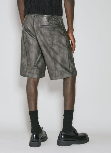 Han Kjøbenhavn Washed Leather Shorts Black han0153015