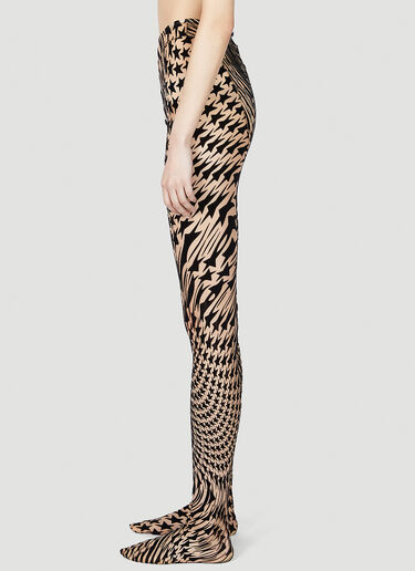 Mugler Graphic Print Tights Black mug0251046