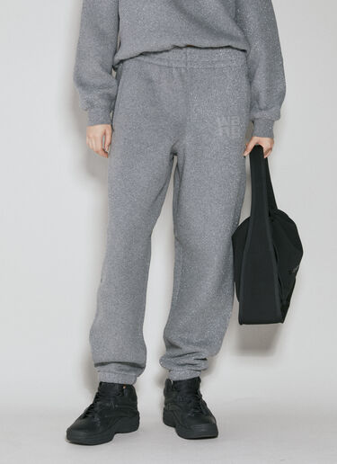 글리터 테리 트랙팬츠 Alexander Wang 글리터 테리 트랙팬츠 그레이 awg0253019
