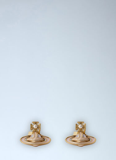 Vivienne Westwood Simonetta Bas Relief Stud Earrings  Gold vvw0264034