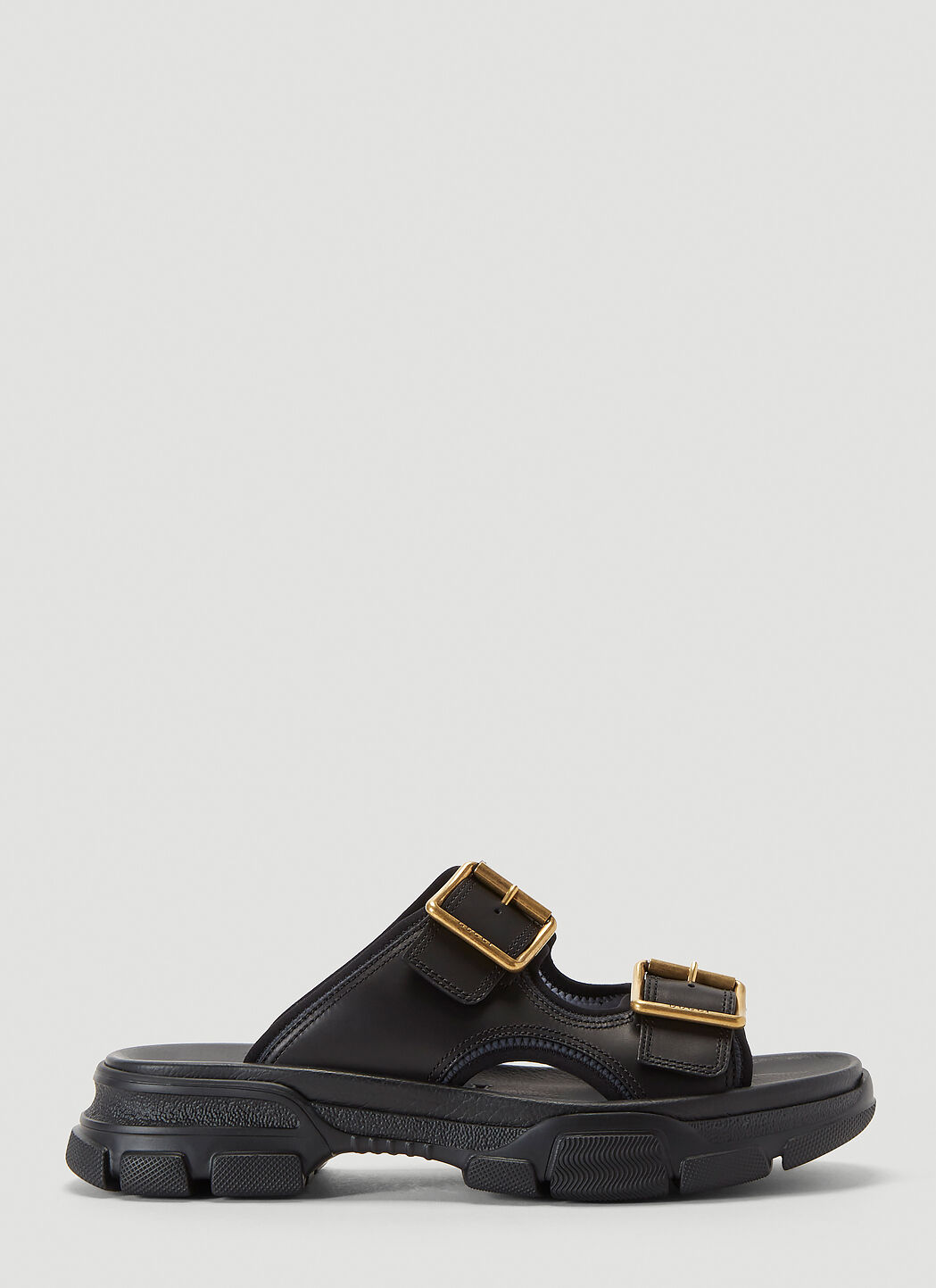 Gucci buckle online slides