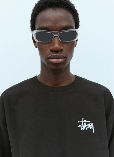 Stüssy Basic Logo Print Sweatshirt Black sts0152077
