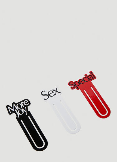 Pack of Three Slogan Bookmarks More Joy Pack of Three Slogan Bookmarks Black mjy0349016